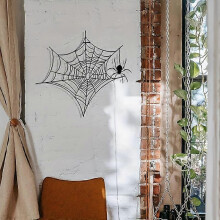 New Designs Spooky Spider Web Metal Wall Art - Ideal for Halloween & Beyond, Indoor/Outdoor Decor Gift