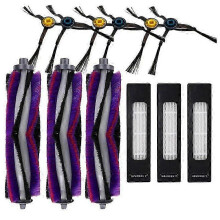 Kit de brosse de rechange et filtre HEPA pour aspirateur robot Midea M7, M7 Pro, S8 et S8+