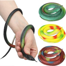 4-Pack Realistic Rubber Snakes for Bird Repellent - Lifelike Fake Snake Garden Props to Scare Away Birds, Squirrels & Mice
