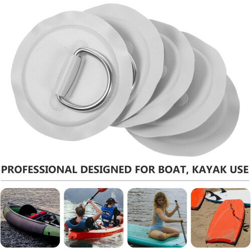 Kit de aneis D de aço inoxidável de 5pcs para fivelas de corda de paddleboard de barco infláveis com almofadas de patch 1