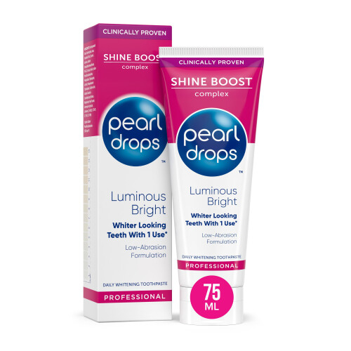 Pearl Drops Luminous Bright Toothpaste, Daily Whitening, 75ml