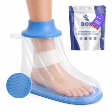Box Commerce Waterproof Foot Cover for Shower - Reusable Foot Shower-Protector & Waterproof Shower Boot – Durable Watertight Seal for Adult Foots, C