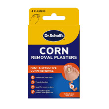 Scholl Corn Removal Plasters, Easy-to-Use Treatment, Includes 4 Discs with Salicylic Acid, Delivers Pain Relief & Effective Corn Removal for Foot or