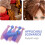 Extensões de cabelo de boneca de cor gradiente 6pcs tiras retas resistentes à alta temperatura 3