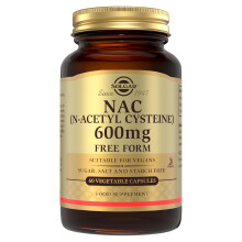 Solgar NAC (N-Acetyl-L-Cysteine) 600 Mg Vegetable Capsules - Pack of 60 - Health