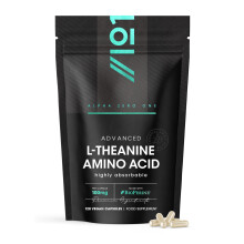 L-Theanine 100mg from Green Tea - 90 Vegan Capsules - Resealable and Recyclable
