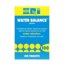 HRI Water Balance 100 Tablets - to Relieve Symptoms of Mild Water Retention. wit