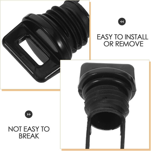 6Pcs caiaque drenagem plug kit M19 scraper plug drenagem buraco parafuso Bung 2