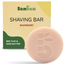 Bambaw Shaving bar for Women 80g, Red Clay & Shea Butter Shave Soap, Shaving Bar