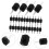 Mini travamento micro botão de pressionamento interruptor ABS material de metal 50pcs preto 6