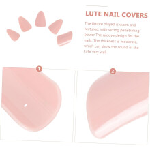 Unhas do dedo do luto 5 peças grandes tampas protetoras da ponta do dedo do nylon rosa grau profissional