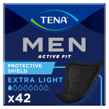 Tena Men Active Fit Absorbent Protector, Level 0, 3 Packs of 14 (42 Count)