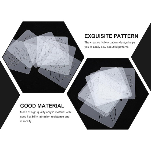 6pcs Sashiko bordado modelo acolchoado modelo para patchwork acrílico acolchoado DIY ferramentas de costura 2