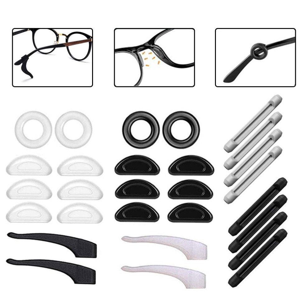 Photos - Glasses & Contact Lenses Eyeglass Nose Pads Silicone Anti -Slip Glasses Nose Pad Ear Gripper Holders Eyeg