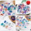 Perlas de gota de água de vidro de 100pcs Perlas soltas de cor gradiente 6x9mm 3