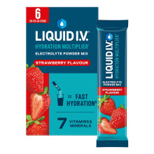 Liquid I.V. Hydration Multiplier Electrolyte Powder Mix, Strawberry Flavour, Ele