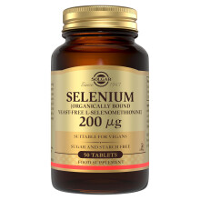 Solgar Selenium (Yeast-Free) 200 µg Tablets - Pack of 50 - Healthy Hair and Nail