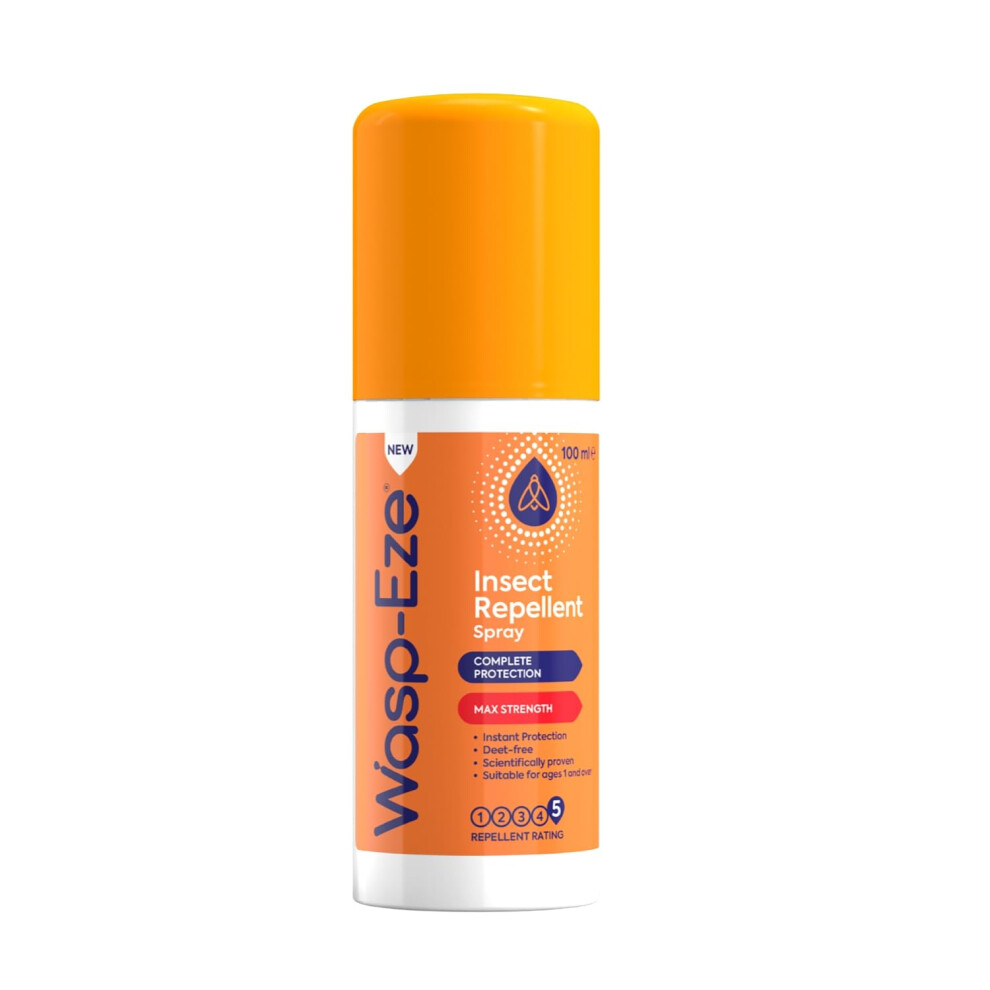 Wasp-Eze Insect Repellent Max Strength Spray, 100Ml, Mosquito Repellent, Deet Fr