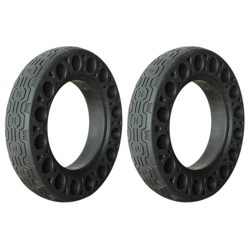 Pneus SóLidos de Borracha 2X 10 Polegadas para  Max G30 Scooter EléTrico Honeycomb Amortecedor de Amortecimento Pneu Preto 1