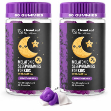 Twin Pack Natural Sleep Support Gummies for Kids - Melatonic Formula for Restful