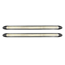 2XCar Led DRL Daytime Running Light Strip Yellow Turn Signal Lamp Car Headlight Sequential Flow Day Light 12V 27.5Cm