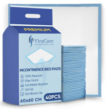 40 x Premium Incontinence Bed Pads | 60 x 60 cm | Incontinence Bed Sheets | Disp