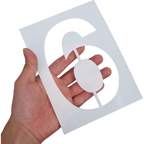 10 șabloane de desen din plastic reutilizabile cu numere mari 2