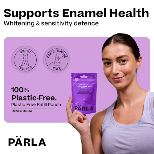 PÄRLA PRO Whitening Toothpaste Tablets with Fluoride & Hydroxyapatite - Enamel P 1