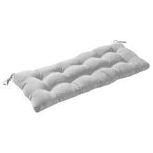 (Gray) Almofada para Banco de Jardim 120x50 cm, Capa de Poliéster Resistente à Água, Fixação com Alças, Preto Azul Cinza Rosa