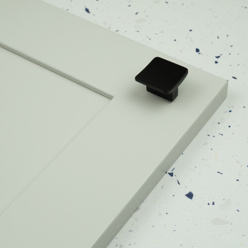 Matt Black Small Square Kitchen Cabinet Knob 1