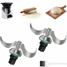 2-delat degbladsset för Thermomix TM5, TM6, degblandningsblad i rostfritt stål, inga degrester eller smuts, kv