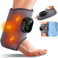 3-in-1 elektrische voetmassager met 3000mAh-batterij, verbetert de bloedsomloop, 3 standen en 6 warmteniveaus, voor enkels en voetzolen