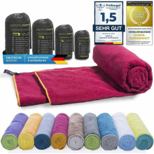 Toalha de Microfibra LightDry Vermelha 60x30 cm - Toalha esportiva leve, toalha de viagem, absorvente e de secagem rápida para ativida