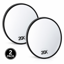 2 Pack 20X Handheld Magnifying Makeup Mirror