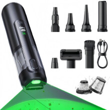 Handdammsugare, GreenEye-teknik (100000 rpm - 16000 Pa - 2 lägen) 4-i-1 sladdlös dammsugare med LED-display,