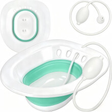 Bidet Sitzbad mit Flusher Sitzbäder,Sitzbadewanne,Bidet Einsatz für Toilette,Faltbar Bidetbecken,für Hämorrhoiden und Wochenbettp