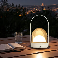 Lampe de table portable en métal pour une utilisation intérieure/extérieure, lampe LED sans fil rechargeable, intensité lumineuse régla