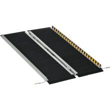 Opvouwbare rolstoelhelling, antislipoppervlak, veelzijdig, draagbaar, aluminium, zwart