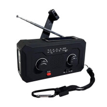 Radio solaire, radio à manivelle autonome avec lampe torche LED, radio d'urgence AM/FM avec batterie 4000 mAh, e