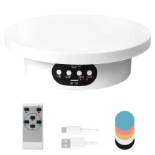 Présentoir rotatif électrique, plateau tournant pour tasses, plateau tournant à 360 degrés avec fond 5 couleurs