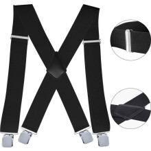 Tirantes de hombre modernos, elásticos, con 4 clips, 5 cm de ancho, versátiles y fáciles de combinar con otras prendas.