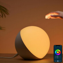 Inteligentna lampka nocna LED ze sterowaniem głosowym i dotykowym, ściemnialna dotykowo, RGB, lampa stołowa, nastrojowe światło do sypi