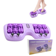 Dubbele voetmassageroller – Draagbare voetmassager voor plantaire fasciitis, hielsporen en diepe weefselmassage van de voetzool