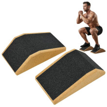 Σετ από 2 πλατφόρμες squat από φελλό, αντιολισθητικές πλατφόρμες φτέρνα