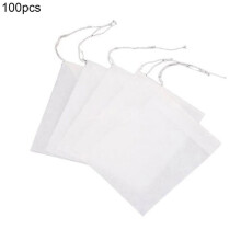 100pcs leerer Duftbeutel mit Schnur Seal Filter Kaut -Gewürz -Teebeutel-100pcs