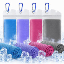 90 x 30cm kühlende Handtücher, 4er Set Kühlendes Sporthandtuch für Hals und Gesicht, Fitness-Handtücher, für Training, Yoga, Camp