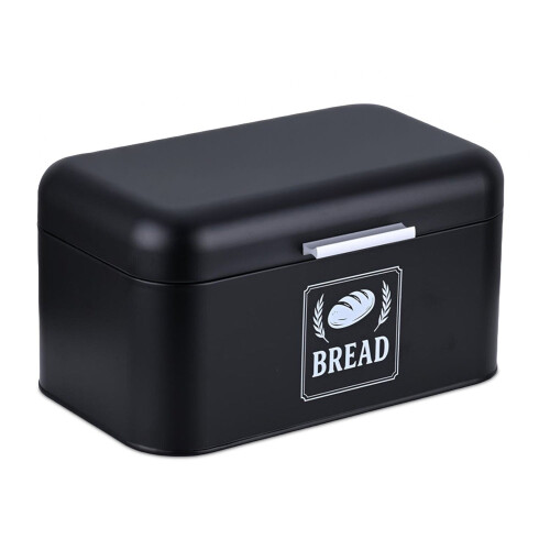 Retro Metal Bread Box with Lid & Handle 1