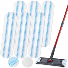 6-pack med ersättningsöverdrag i mikrofiber för Vileda H2PrO golvmoppar, ersättningsöverdrag för moppar, lämpliga för alla hårda go