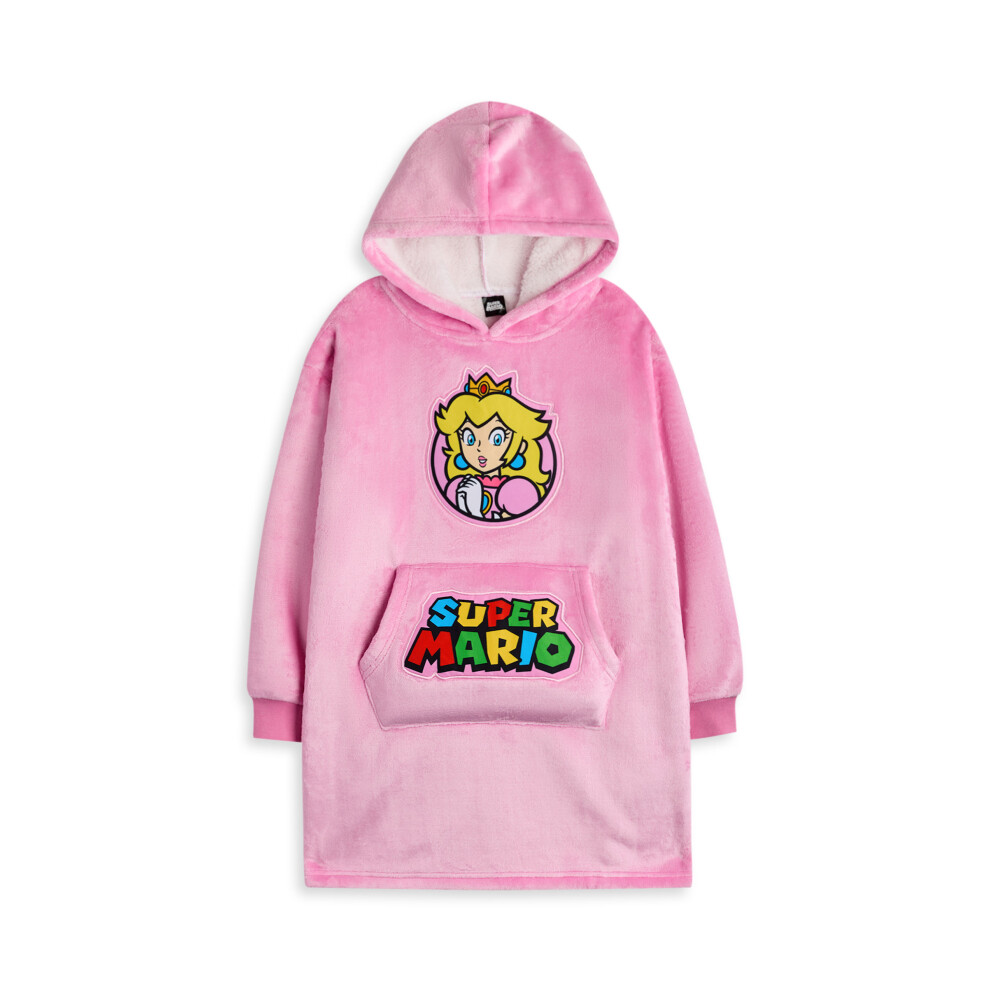 Nintendo (6-8 Years) Super Mario Blanket Hoodie (Girls Pink)