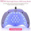 Λάμπα στεγνωτήρα νυχιών 110W με 42 LED, λάμπα νυχιών LED UV με 4 χρονοδιακό 3